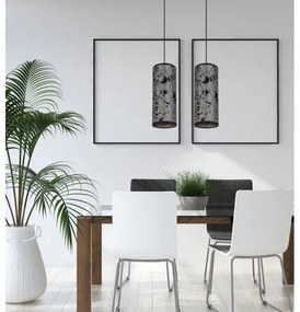 Luster na lanku AVALO 2xE27/60W/230V šedá/čierna