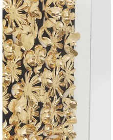 Gold Flower obraz čierny/zlatý 120x120 cm