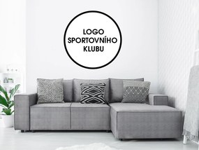 Logo športového klubu textilní prelepiteľná nálepka na stenu 45 x 45 cm