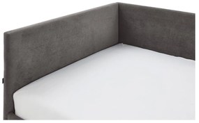 Antracitová rohová detská posteľ s úložným priestorom 90x200 cm Cool – Meise Möbel