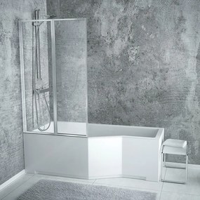 Besco Akrylátová atypická vaňa s vaňovou zástenou INTEGRA VK 2 150x75 (170x75) BESCO-Rozmery: 170x75, BESCO-Farba: Biela, BESCO-Orientácia: Pravá