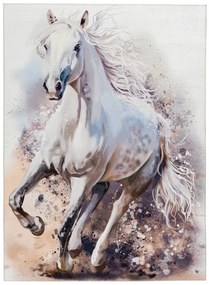 Obsession, AKCIA: 80x120 cm Detský kusový koberec Torino kids 235 WHITE HORSE, biela, detská izba