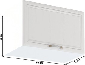 Horná kuchynská skrinka Sicilia G60KN - biela / sosna Andersen