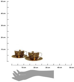 Porcelánová šálka s podšálkou Klimt Tree Of Life 250 ml sada 2ks