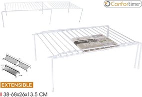 CONFORTIME Prídavná polica, rozťahovacia, výsuvná, biela, 38-68cm x 26 EXTENSIBLE2