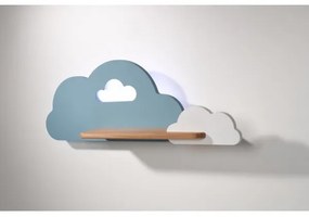 LED Detské nástenné svietidlo s poličkou CLOUD LED/5W/230V modrá/biela