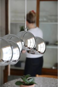 Kovové závesné svietidlo v striebornej farbe s kovovým tienidlom Cupolo – Markslöjd