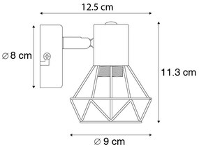 Inteligentné bodové svetlo čierne otočné a nakloniteľné vrátane Wifi P45 - Mosh