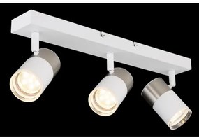 Globo 57851-3 - Bodové svietidlo BRISBON 3xGU10/25W/230V biela/chróm