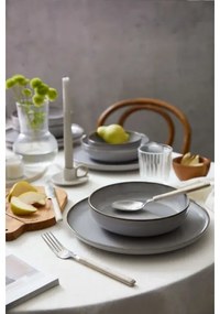Jedálenská súprava 18 ks sivá/porcelán