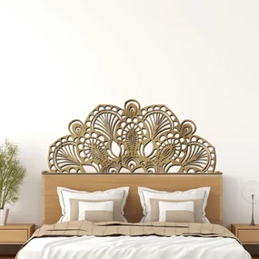 drevo zivota Drevená polovičná mandala RADOST nad posteľ Farebný vzor: Wenge, Rozmery (cm): 160x64