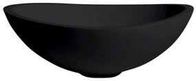 Cerano Zara, umývadlo na dosku z liateho mramoru 420x340x150 mm, čierna matná, CER-CER-WB21B