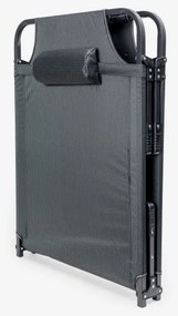 Skladacie kempingové ležadlo s matracom šedá