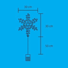 LED Vianočná dekorácia do okna 16xLED/3xAA teplá biela