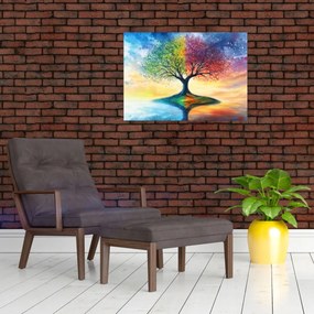 Obraz – Maľovaný strom ročných období (70x50 cm)