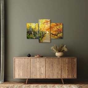 Obraz - Romantická alej pozdĺž vody, olejomaľba (90x60 cm)