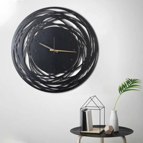 Nástenné hodiny Lines 70 cm čierne