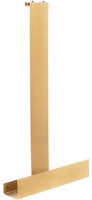 Kovová polica a vešiak na uteráky do sprchových kútov REA TORI - brúsená zlatá