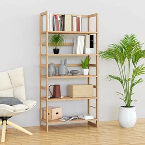 Casaria Drevený policový regál ÖLAND, 58x27x136cm, 5 políc, hnedá