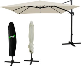 CH Krémový záhradný slnečník s obalom Roma Mini - 2,5 x 2,5 m