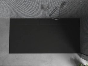 Mexen Egon, SMC obdĺžniková sprchová vanička 200 x 80 cm, čierna, 4R708020