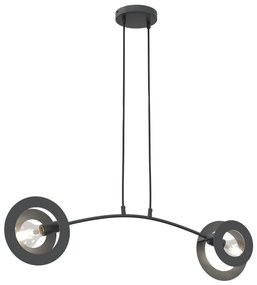 Luster na lanku EUFORIA 2xE27/15W/230V čierna