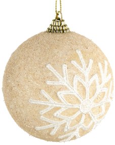 VIANOČNÁ BANKA NA STROMČEK SADA 4 KS (FI) 8 CM VZOROVANÁ