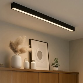 Stropné svietidlo čierne vrátane LED 3-stupňové stmievateľné 2700-4000K s prepínačom Dip - Keane