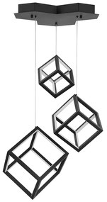LED luster Gabbia 56 čierne