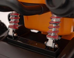 Ramiz Elektrická štvorkolka McLaren Racing MCL 35 pre deti oranžová + diaľkové ovládanie + plynulý štart + EVA kolesá + audio LED