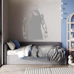 Veselá Stena Samolepka Dwayne Johnson The Rock Farba: šedá, Veľkosť: 60 x 40 cm