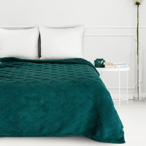 DEKA Z MIKROFLANELU CARO 150X200 CM TMAVOZELENÁ