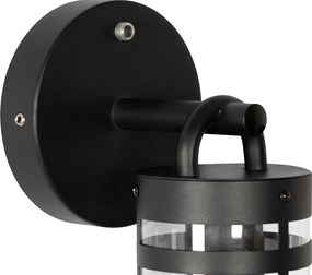 Vonkajšia nástenná lampa čierna IP44 so senzorom súmraku - Ruben