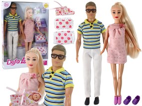 Lean Toys Tehotná bábika Lucy a Ken Kevin – Rodinka