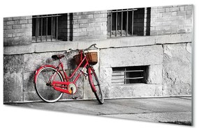 Obraz plexi Červené koleso s košíkom 125x50 cm