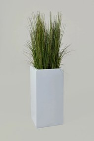 Kvetináč BLOCK, sklolaminát, výška 60 cm, biely mat