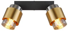 Globo 15560-2 - Bodové svietidlo MILLEY 2xE27/40W/230V čierna/mosadz