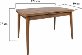 Rozkladací jedálenský stôl Inci Walnut