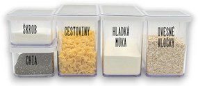 Sada 5ks dóz na potraviny Rotho Loft, bílá