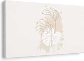 Obraz - Line art monstera N⁰1 (90x60 cm)