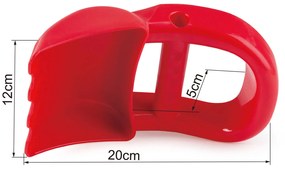 Ručný bager, červený - hračka do piesku