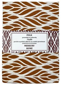 Obliečka Folk ecru/horčicová 70x80 Merkury Home