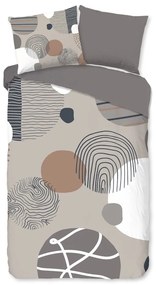 Sivé bavlnené obliečky na jednolôžko/predĺžené 140x220 cm Hendrik – Good Morning