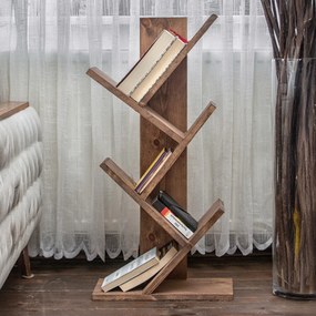 Knižnica Cemo Wooden Walnut