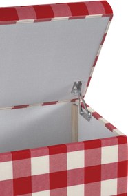 Truhlica čalúnená farba produktu červená látka vzorované
