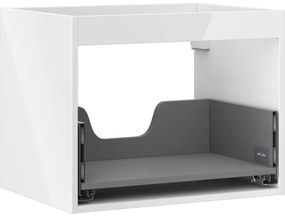 Mexen Box-A, závesná skrinka 60 cm, 1 zásuvka, biela lesklá, 91AX0-0600-470-1-00