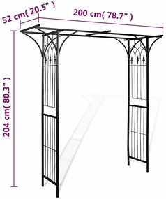 Záhradná pergola 200x52x204 cm