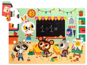Petit Monkey Detské puzzle: Škola