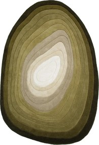 Zelený ručne tkaný vlnený koberec 200x290 cm Puddle Ombre – Flair Rugs