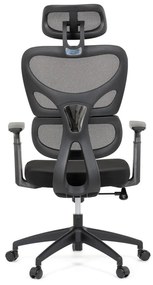 Kancelárska ergonomická stolička GRANT - sieť, látka, čierna